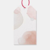 抽象芸術シンプルベビーシャワー ギフトタグ (裏面)