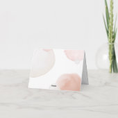 抽象芸術シンプルベビーシャワー サンキューカード (裏面)