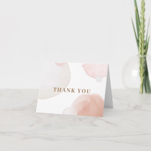 抽象芸術シンプルベビーシャワー サンキューカード (正面)