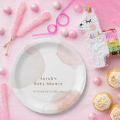 抽象芸術シンプルベビーシャワー ペーパープレート (パーティー)