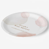 抽象芸術シンプルベビーシャワー ペーパープレート (アングル)