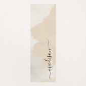 抽象芸術シンプルボホウォーター色名前をカスタムする ヨガマット (正面)