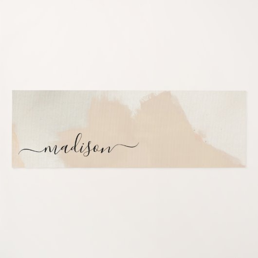 抽象芸術シンプルボホウォーター色名前をカスタムする ヨガマット (正面(横))