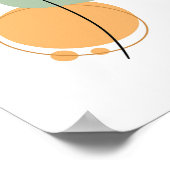 抽象芸術シンプルミニマリストボホスタイルフローラ ポスター (角)