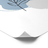 抽象芸術シンプルミニマリストボホ自然スタイル ポスター (角)