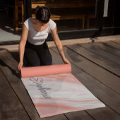 抽象芸術シンプル大理石ピンクヨガマット ヨガマット