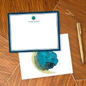 抽象芸術シンプル水彩文具パーソナライズされた具 ノートカード