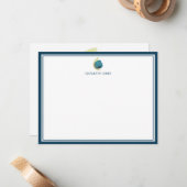 抽象芸術シンプル水彩文具パーソナライズされた具 ノートカード (正面/裏面インサイチュ)