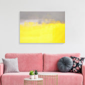 「抽象芸術シンプル」グレーとイエローアート キャンバスプリント (インサイチュ (リビング))