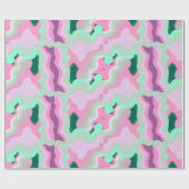 抽象芸術シンメトリ（フローカーブパープル） ラッピングペーパー (フラット)