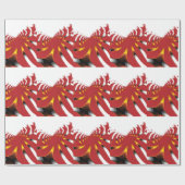 抽象芸術シーアネモン ラッピングペーパー (フラット)