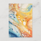 抽象芸術シーウェーブアンドサンドストーンズビーチ結婚式 エンクロージャーカード (裏面)