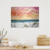 抽象芸術シースケッ絵画クビーチのポスタープリント ポスター (キッチン)