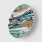 抽象芸術シースケープシー海デザイン316 ラウンド壁時計 (傾斜)