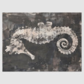 抽象芸術シーホースの芸術のダークインクのデコパージュ 薄葉紙 (正面)