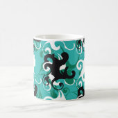 抽象芸術シームレスなパターン定性ヴィンテージ図 コーヒーマグカップ (中央)