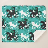 抽象芸術シームレスなパターン定性ヴィンテージ図 シェルパブランケット (正面(横))