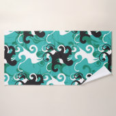 抽象芸術シームレスなパターン定性ヴィンテージ図 バスタオル (バスタオル)