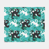 抽象芸術シームレスなパターン定性ヴィンテージ図 フリースブランケット (正面(横))