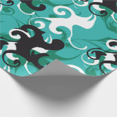 抽象芸術シームレスなパターン定性ヴィンテージ図 ラッピングペーパー (角)