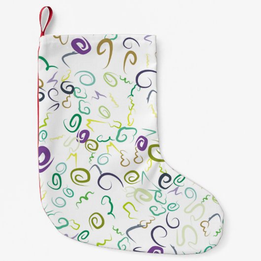 抽象芸術シームレスなパターンhandmadeabstract, art, b スモールクリスマスストッキング (正面)