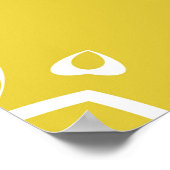 抽象芸術シームレスな黄色の背景パターン ポスター (角)