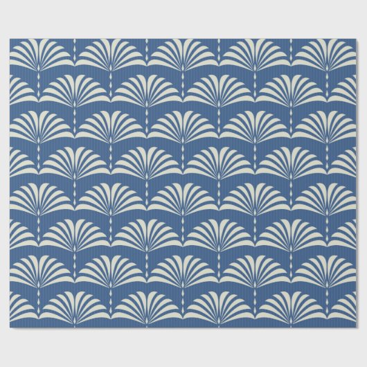 抽象芸術シームレスオリエンタルフローラルパターンアールデコ ラッピングペーパー (フラット)