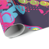 抽象芸術シームレスグランジ10代の若者パターン漫画 ラッピングペーパー (ロールコーナー)