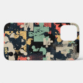 抽象芸術シームレスパズルパターン(パズル、squa) Case-Mate iPhoneケース (裏面 (横))