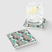 抽象芸術シームレスパターンクリエイティブデザイン ストーンコースター (横)