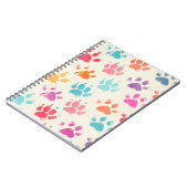 抽象芸術シームレスパターン – 明るいカラフルインクpr ノートブック (左側)