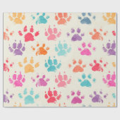 抽象芸術シームレスパターン – 明るいカラフルインクpr ラッピングペーパー (フラット)