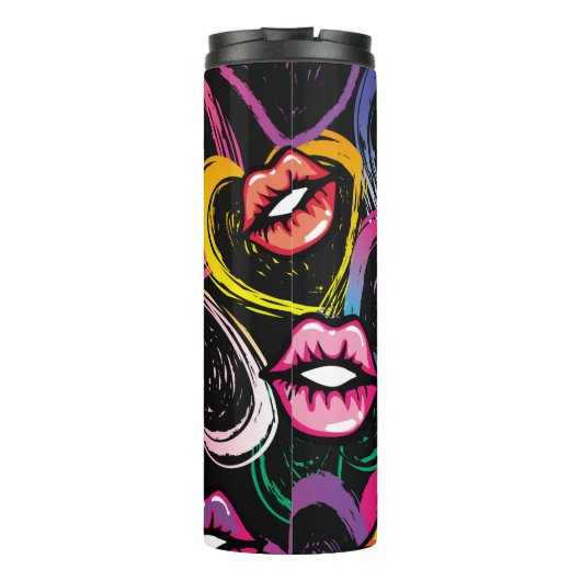 抽象芸術シームレスファッションパターン美しいスタイルワ タンブラー (裏面)