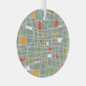 抽象芸術シームレスモダン：パターンデザイン。 ガラスオーナメント (正面右)