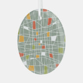 抽象芸術シームレスモダン：パターンデザイン。 ガラスオーナメント (正面左)