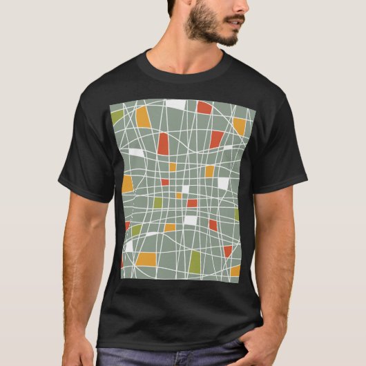 抽象芸術シームレスモダン:パターンデザイン。 Tシャツ (正面)