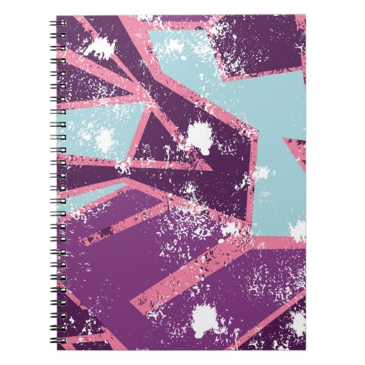 抽象芸術シームレス幾何学パタグランジーン ノートブック (正面)