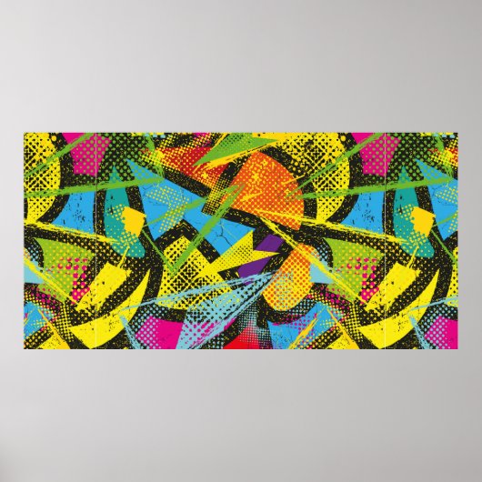 抽象芸術シームレス混沌パターン。壁紙 ポスター (正面)