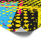 抽象芸術シームレス混沌パターン。壁紙 ポスター (角)