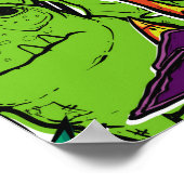 抽象芸術シームレス漫画モンスター。漫画の突然変異体 ポスター (角)