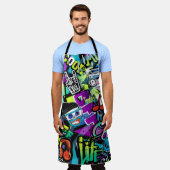 抽象芸術シームレス漫画。mで繰り返し エプロン (着用した状態)