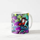 抽象芸術シームレス漫画。mで繰り返し コーヒーマグカップ (正面右)