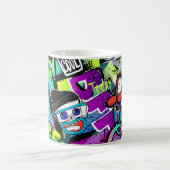 抽象芸術シームレス漫画。mで繰り返し コーヒーマグカップ (中央)