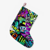 抽象芸術シームレス漫画。mで繰り返し スモールクリスマスストッキング (正面 (吊り時))