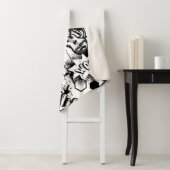 抽象芸術シームレス白黒漫画落書き  シェルパブランケット (インサイチュ)