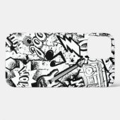 抽象芸術シームレス白黒漫画落書き  Case-Mate iPhoneケース (裏面 (横))