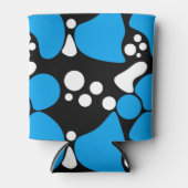 抽象芸術シームレスmoderプリント明るいおもしろいキッズ海軍 缶クーラー (正面)