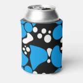 抽象芸術シームレスmoderプリント明るいおもしろいキッズ海軍 缶クーラー (缶裏面)