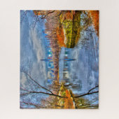 抽象芸術シーンセントラルパークニューヨーク。 ジグソーパズル (縦)