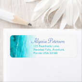 抽象芸術シー結婚ズブルーの返信アドレス ラベル (インサイチュ)